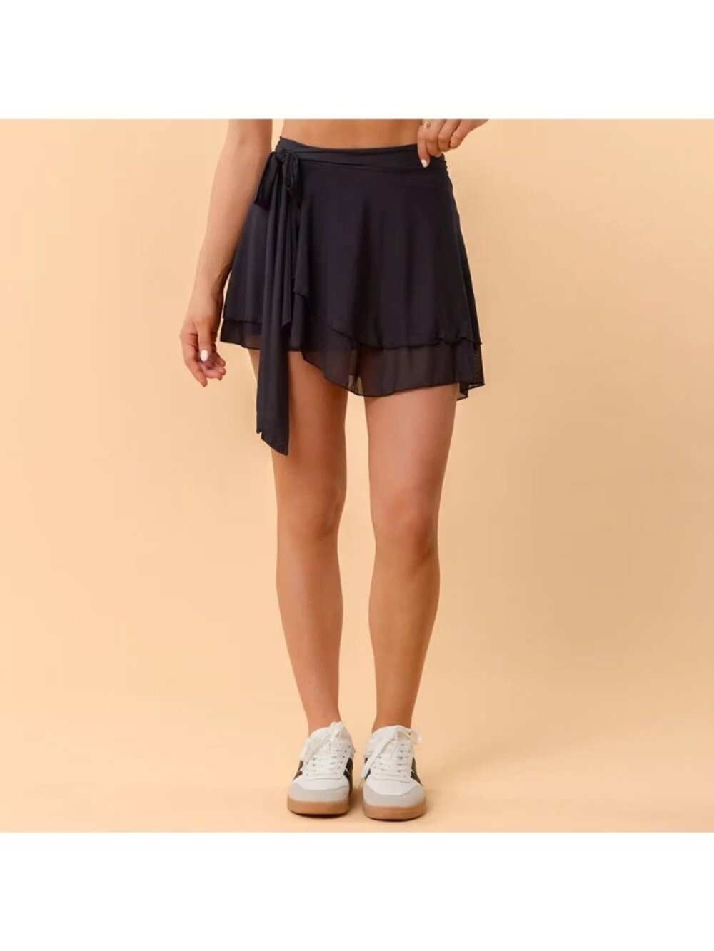Blogilates Black Dance Studio Wrap Skort Size Small